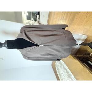 Talbots 1x Chocolate Brown with Robust Fabric Zip-Up Jacket with Front Pockets